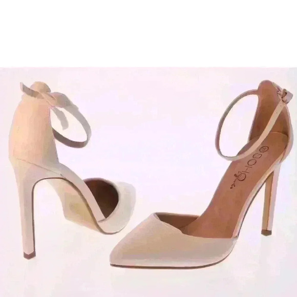 NEW NIB Soho Girls Kim-2 White Pointed Toe Ankle Strap Heel Sandal Sz 6 $60 - Picture 6 of 11